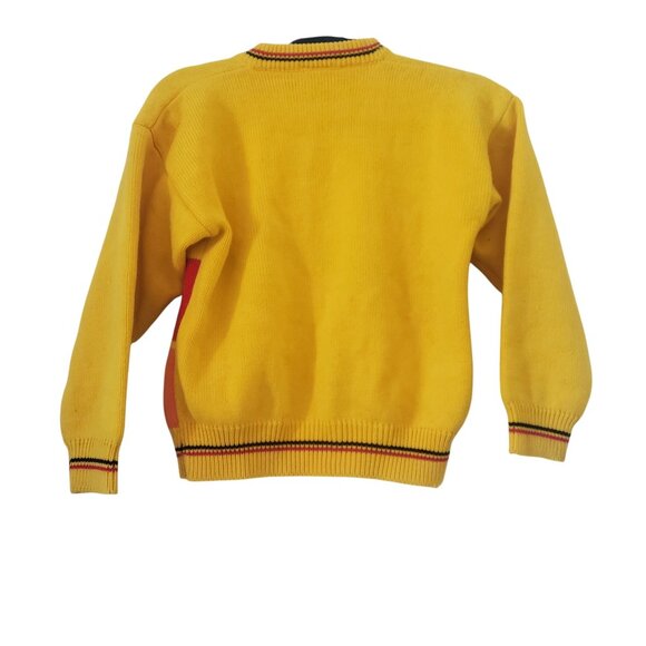 Vintage Lucky Stars Childrens Cardigan Sweater Size 8/10 Cartoon Graphic Knit - Picture 2 of 9